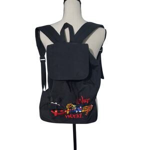Disney Black Backpack Soft Sided Back-to-School Vacation Travel Collectors
